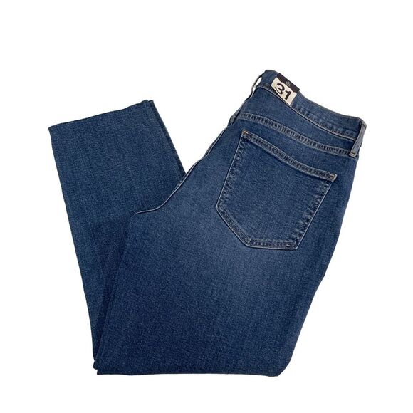 Gap Jeans Women’s 12 Short Blue Denim Mid Rise Slim Fit Raw Hem Vintage Style - Picture 1 of 13